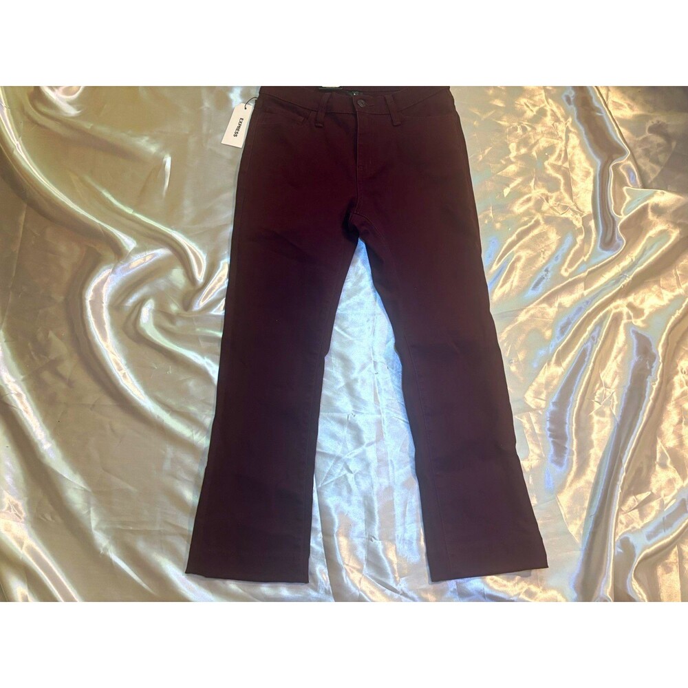 Express Womens Wine Wash Bootcut Jeans Mid Rise Stretch NWT Size 6 EX010051